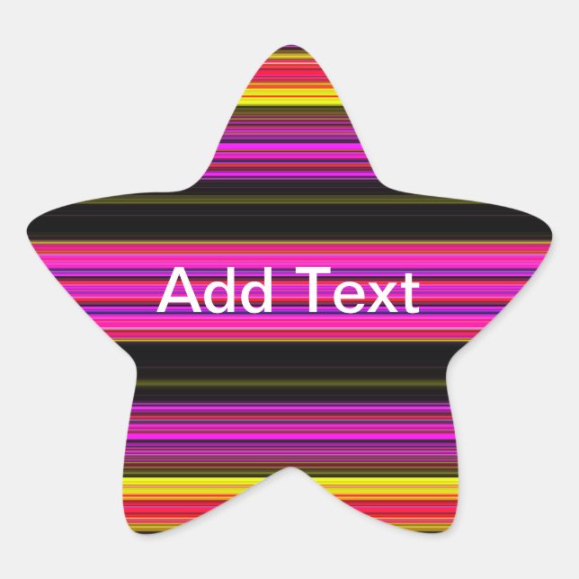 Thin Colourful Stripes - 2 Star Sticker (Front)