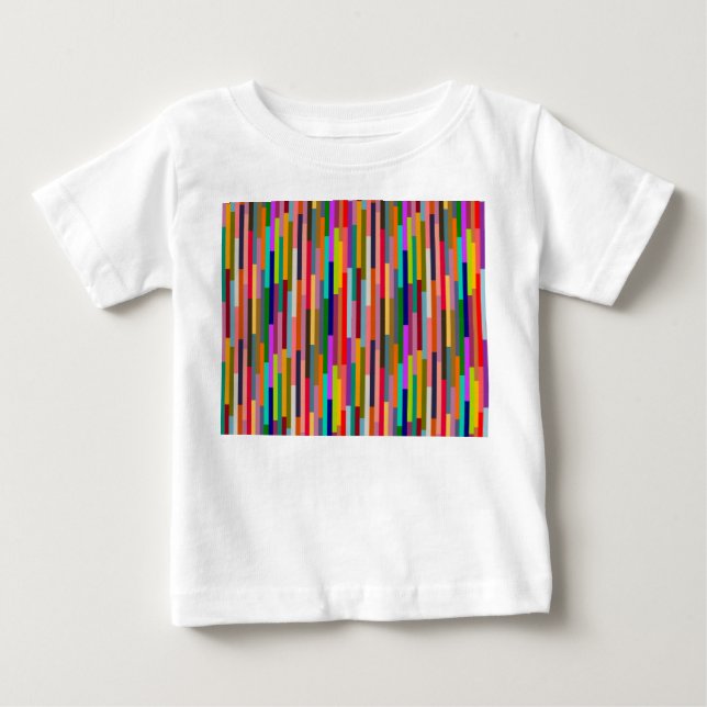Thin Colourful Stripes  Baby T-Shirt (Front)