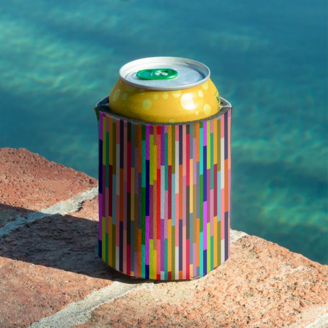 Thin Colourful Stripes  Can Cooler (In Situ Pool)