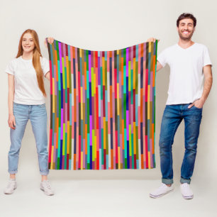 Thin Colourful Stripes Fleece Blanket