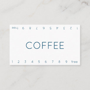 Thin Double Number Loyalty Coffee Punch-Card