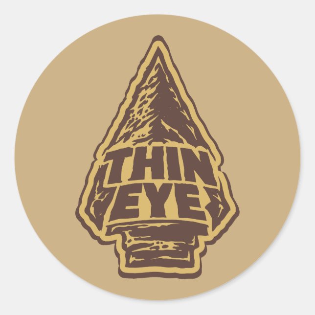 Thin Eye Classic Round Sticker (Front)