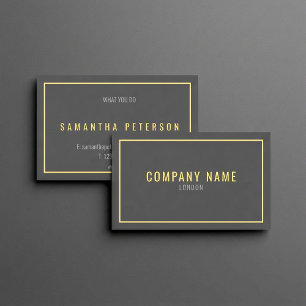 Thin gold border, professional business card
