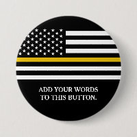 Thin Gold Line American Flag Custom Text