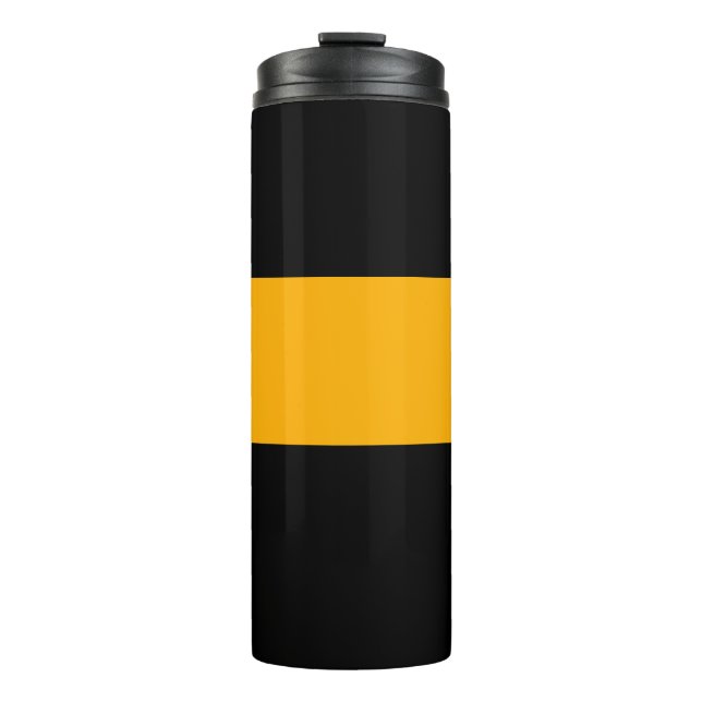Thin Gold Line Dispatch Thermal Tumbler (Front)