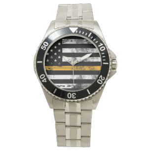 Thin Gold Line Flag Dispatch Men's Watch