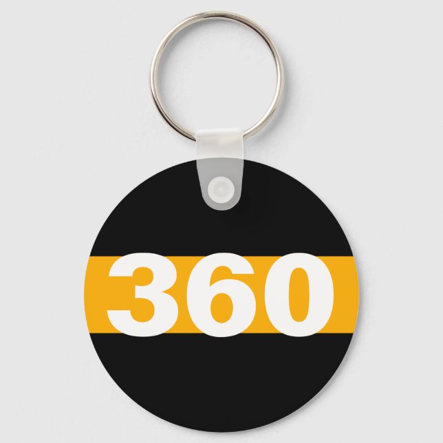 Thin Gold Line Personalised Dispatcher Keychain (Front)