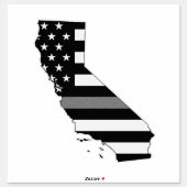 Thin Gray Line Flag California (Sheet)