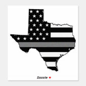 Thin Gray Line Flag Texas (Sheet)