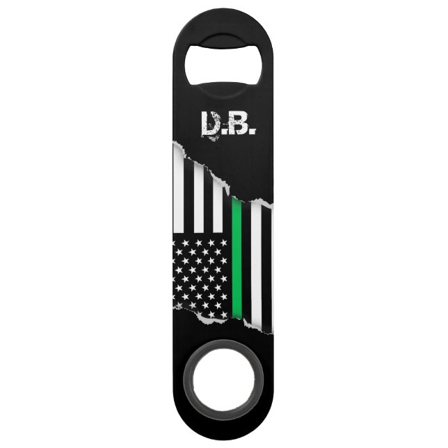 Thin Green Line American Flag Personalised (Front)