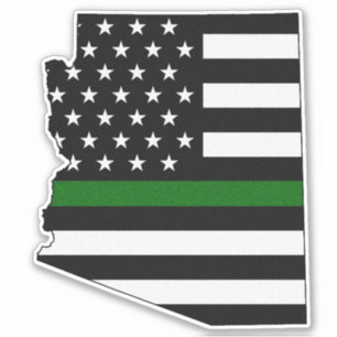 Thin Green Line Arizona Flag