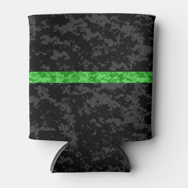 Thin Green Line Camo Can Cooler (Front)