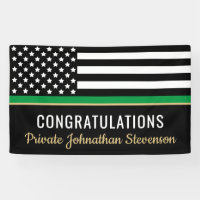 Thin Green Line Flag Army Military Graduation