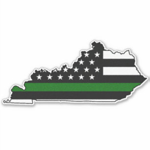 Thin Green Line Flag Kentucky