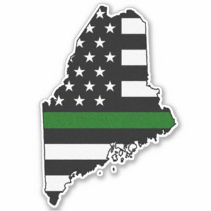 Thin Green Line Flag Maine