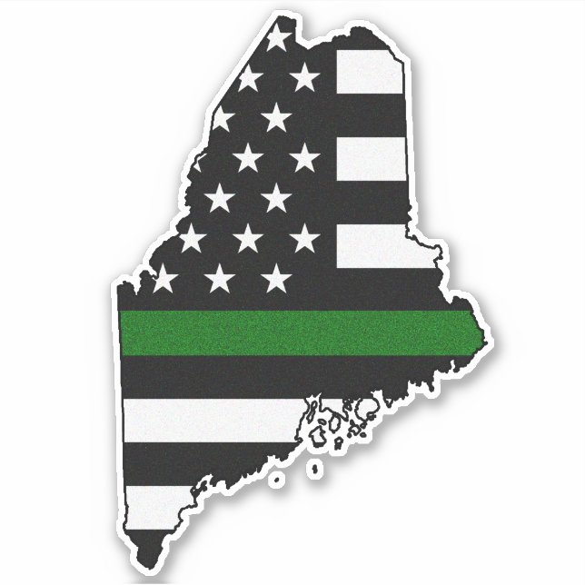 Thin Green Line Flag Maine (Front)