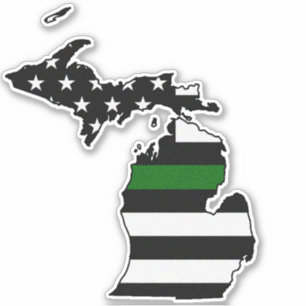 Thin Green Line Flag Michigan