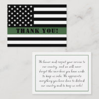 Thin Green Line Flag Military Appreciation