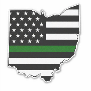 Thin Green Line Flag Ohio