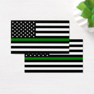 Thin Green Line Flag: Patriotic Military Veterans