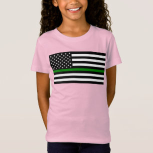 Thin Green Line Flag: Patriotic Military Veterans T-Shirt