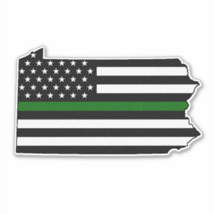 Thin Green Line Flag Pennsylvania