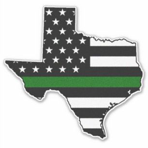 Thin Green Line Flag Texas