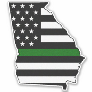 Thin Green Line Georgia Flag