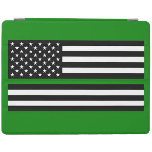 Thin Green Line Military & Veterans American Flag iPad Cover