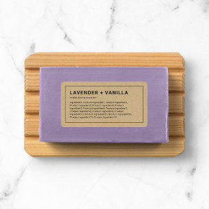 Thin Grey Border Kraft Ingredients Product Label