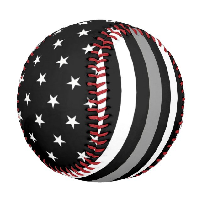 Thin Grey Line Flag Baseball (Angled)