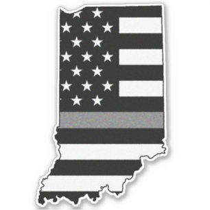 Thin Grey Line Flag Indiana