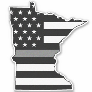 Thin Grey Line Flag Minnesota