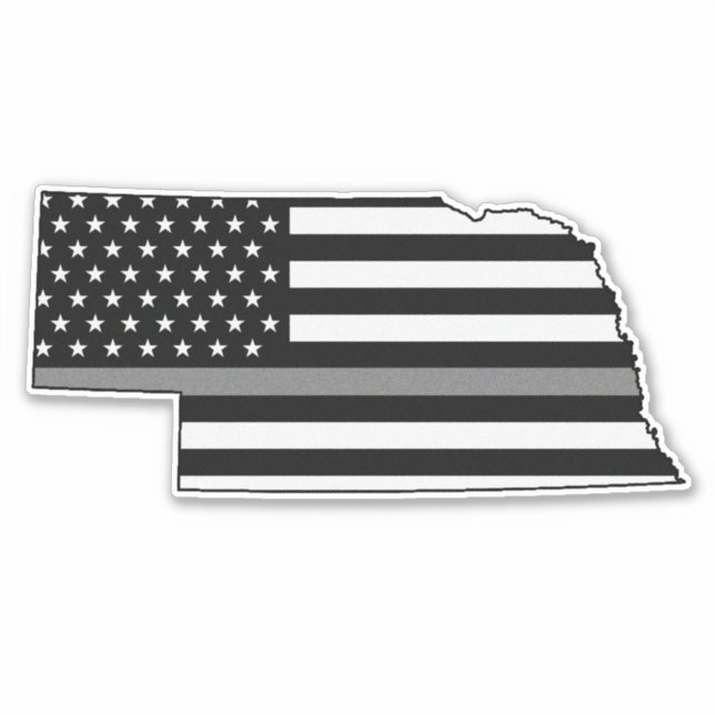 Thin Grey Line Flag Nebraska (Front)