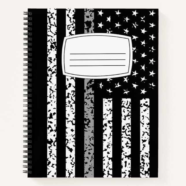 Thin Grey Line Flag Notebook (Front)