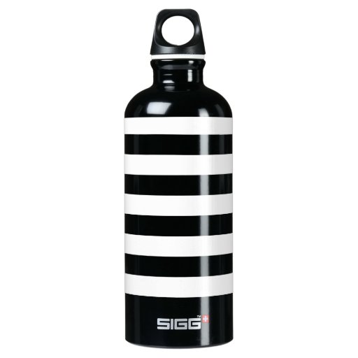 Image of Thin Horizontal Stripes Aluminium Water Bottle