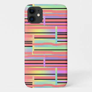 Thin is in! FUNKY PASTEL STRIPES iPhone11 Case