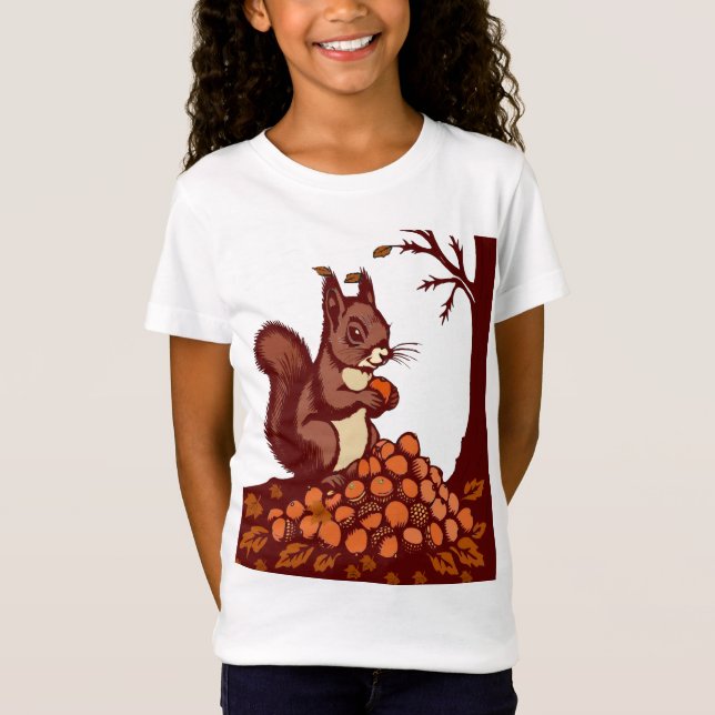 🐿️ Thin Jersey Child Squirrel T-Shirt (Front)