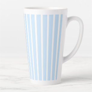 Thin Light Blue Stripes Latte Mug