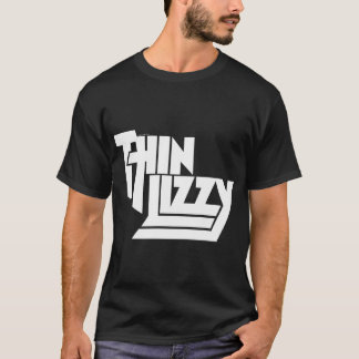 Thin Lizzy Â€“ White Stacked Logo T-Shirt