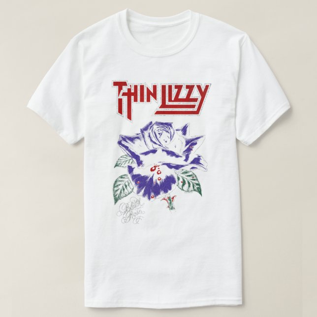 Thin Lizzy  Black Rose Colour  T-Shirt (Design Front)