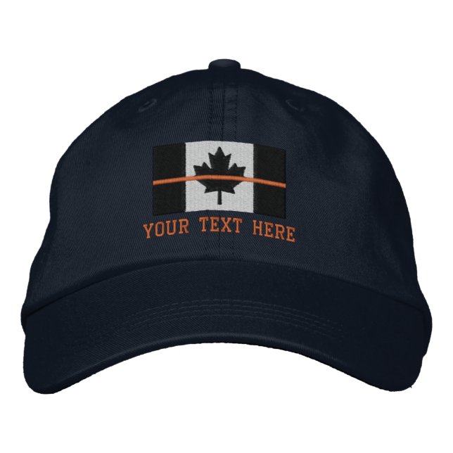 Thin Orange Line Canadian Flag Search Rescue SAR Embroidered Hat (Front)