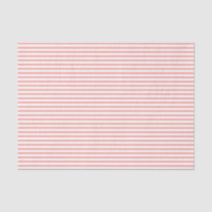 Thin Peach and White Stripes Tissue paper