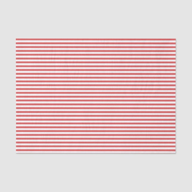 Thin red and white stripes - Tissue paper (Front)
