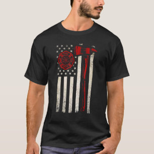 Thin Red Axe American Flag Patriot Firefighter  1 T-Shirt