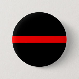 Thin Red Line 6 Cm Round Badge