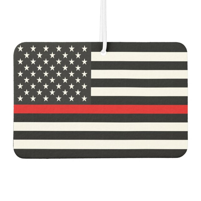 Thin Red Line American Flag Car Air Freshener (Front)