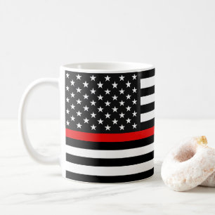 Thin Red Line American Flag Coffee Mug