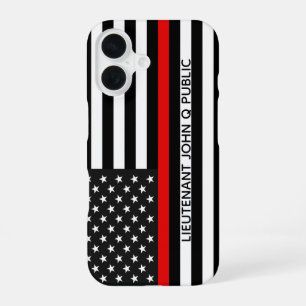 Thin Red Line American Flag iPhone 16 Case