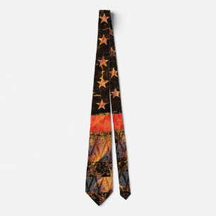 Thin Red Line and Flames Tie